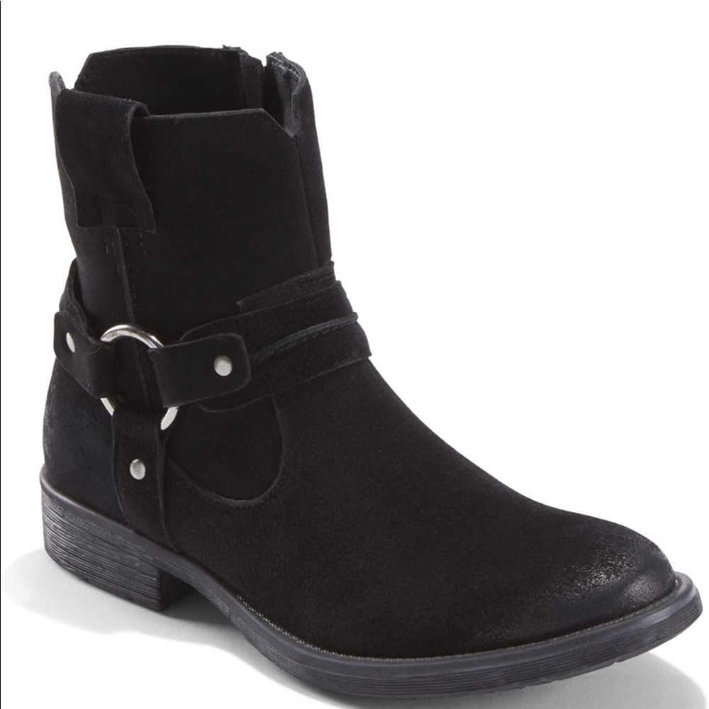 Earth Ash Everglade Black Suede Boots 7.5 Wide New